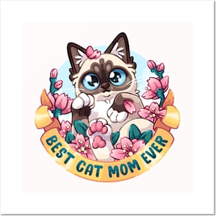 Best Cat Mom Ever Posters and Art